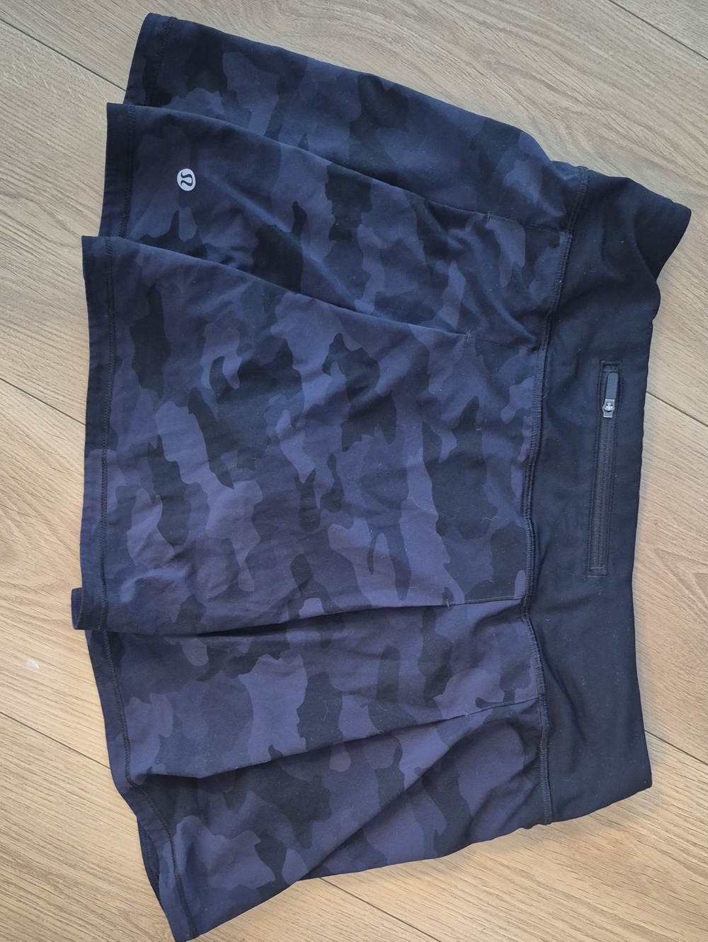 lululemon athletica Men’s Black & Dark Gray Camo Athletic Shorts